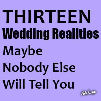 13 wedding realities maybe nobody else will tell you
