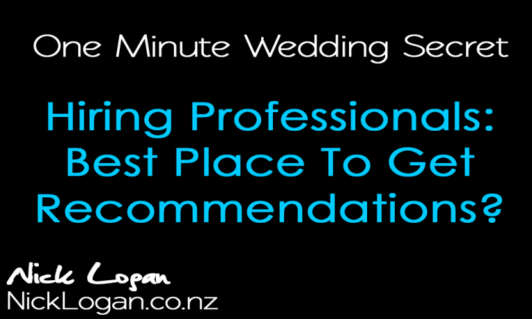 How to choose when hiring a wedding professional