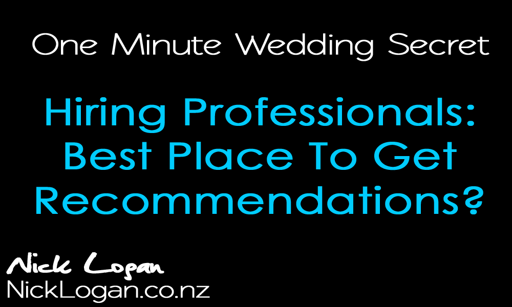 How to choose when hiring a wedding professional