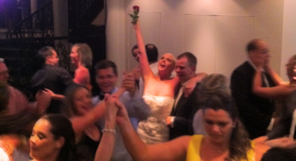 Wedding dance floor at The Wharf Auckland with Nick Logan DJ From the wedding dance floor at The Wharf Auckland